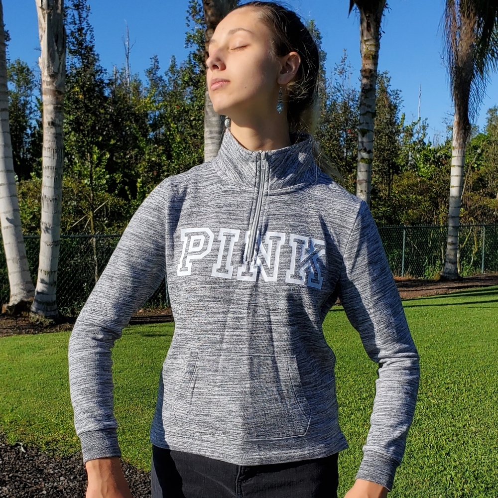 PINK Victoria's Secret half zip pullover sweater S - Picture 7 of 12